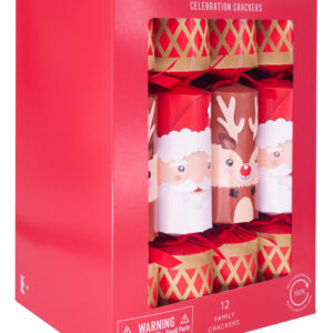 Santa & Reindeer Christmas Crackers (Box of 12)
