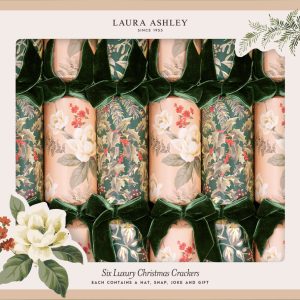 Dusky Hellebore by Laura Ashley Christmas Crackers (Box of 6)