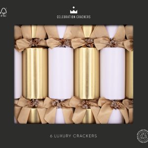 Golden Pin Christmas Crackers (Box of 6)